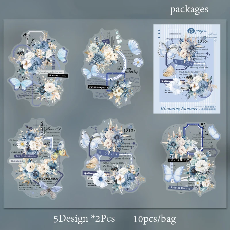 

Набор наклеек Mr. Paper, 6 стилей, цветочный дизайн