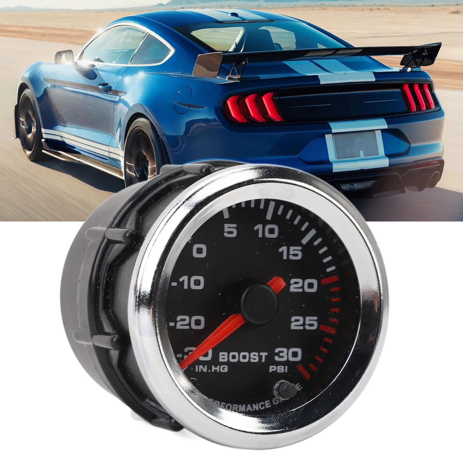 Цифровой манометр наддува 52 мм от 0 до 30 фунтов на квадратный дюйм 7 цветов высокая