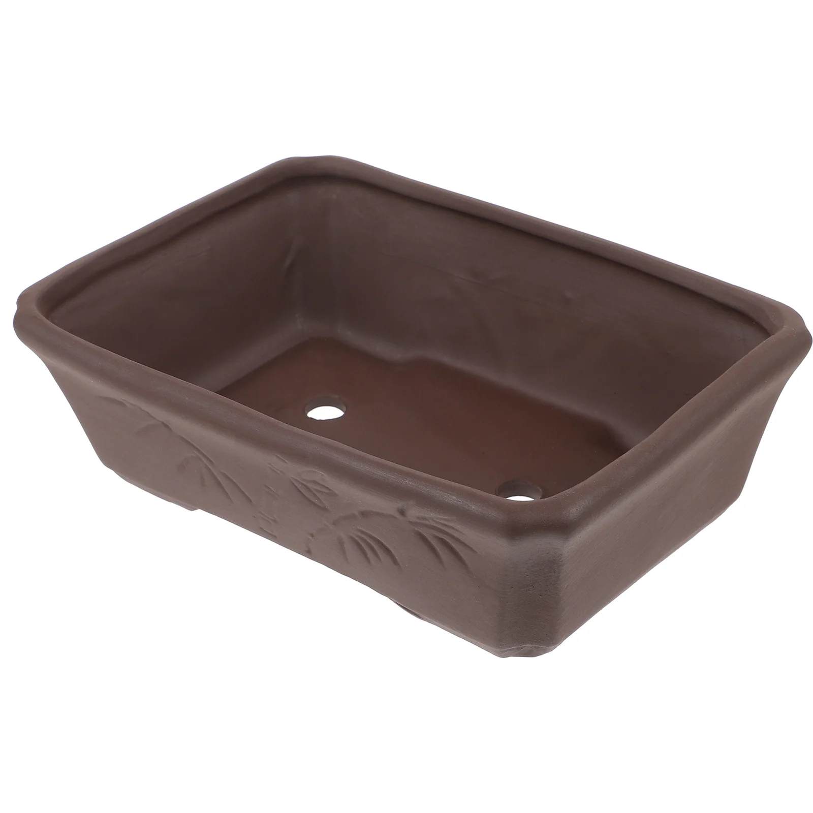 

Vintage Pots for Indoor Plants Rectangular Clay Planter Stoneware Flower Outdoor