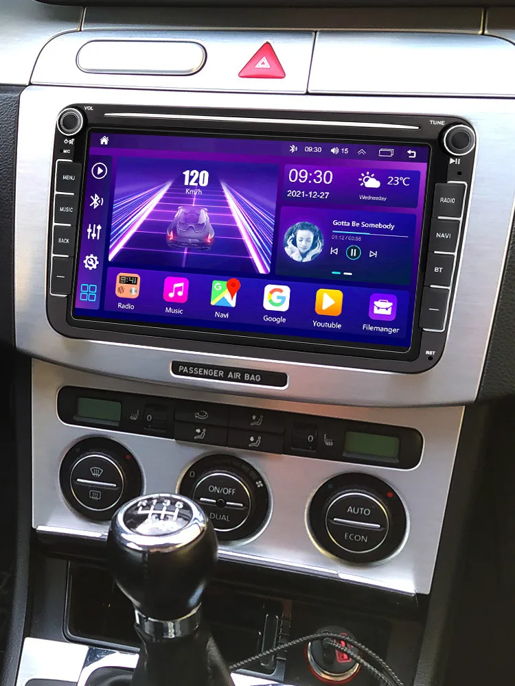 Автомагнитола на Android 10 для Skoda Octavia 2 II VW Passat B6 B7 CC Polo Sedan Amarok Tiguan Golf 5 6 Din GPS без DVD -