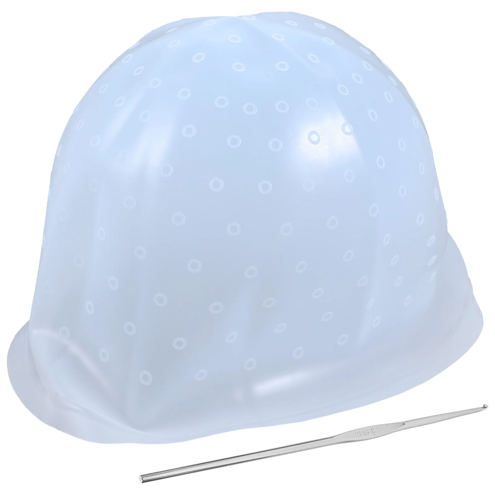 

Highlight Hat Frosting Coloring Hat Dyeing Color Tool Plastic Highlighting Caps Dyeing Hat Silicone Hair Coloring Hat