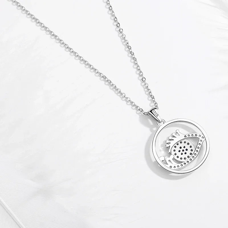 Ожерелье Kaletine из стерлингового серебра 925 пробы с цирконом в форме сердца и