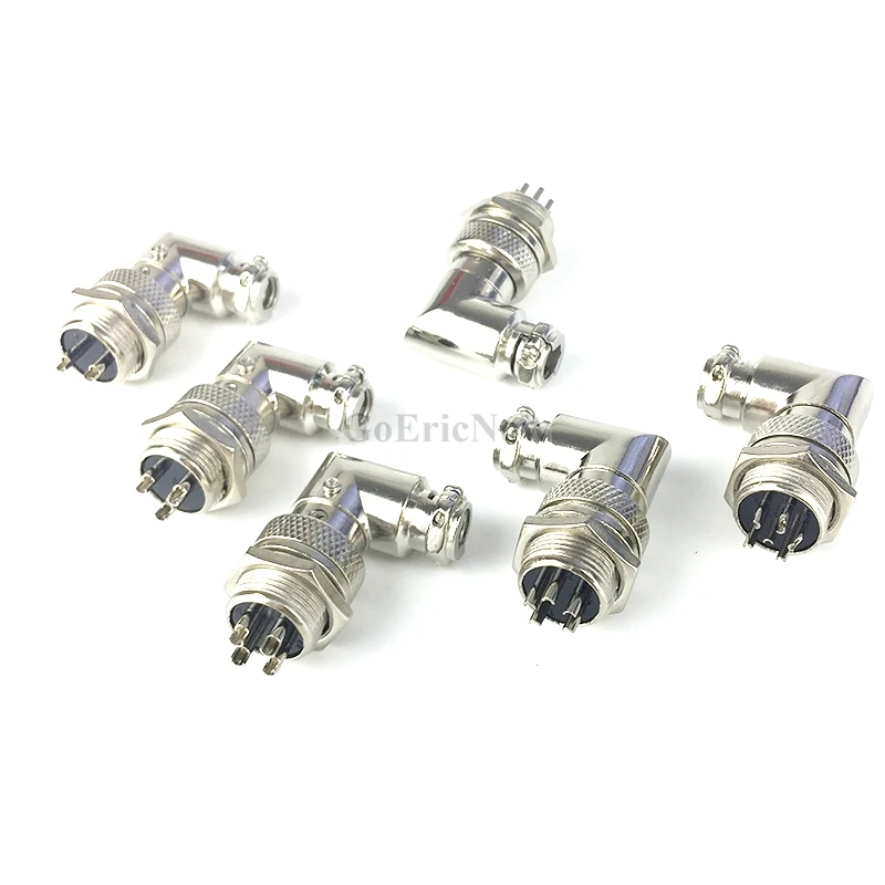 1 комплект GX16 90 градусов прямоугольный разъем XLR 16 мм колено 2 3 4 5 6 7 8 9 10 контактов