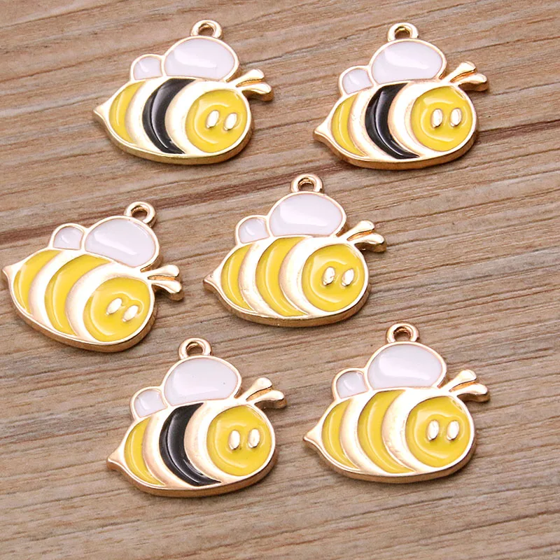 10 шт., подвески в виде пчелы, 20 х20 мм