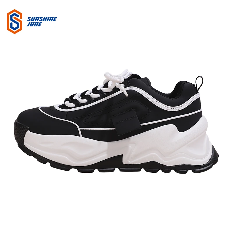 Women ins Daddy shoes female light fried street trend breathable and cool,increase white sports shoe ins style women ins sneaker