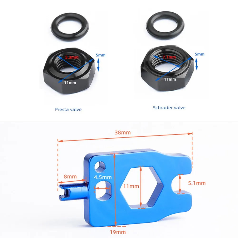Велосипедный сервис F/V A/V набор для ремонта бескамерных клапанов с шестигранными