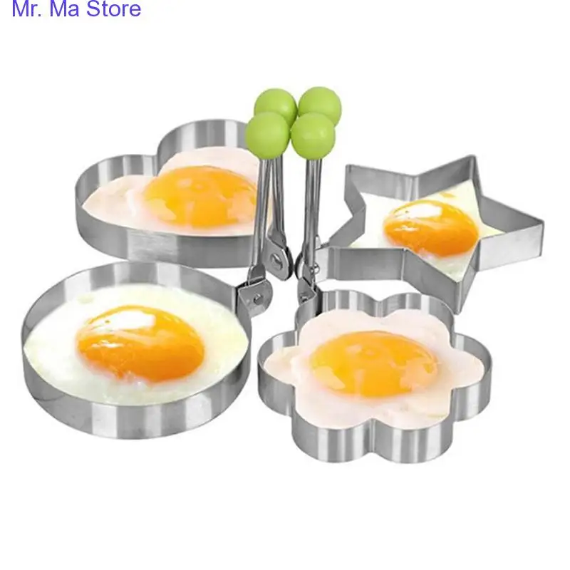 

Креативная форма для жарки яиц из нержавеющей стали четырех форм форма для оладий домашний «сделай сам» сэндвич для завтрака и яиц кухонная утварь для выпечки Инструменты