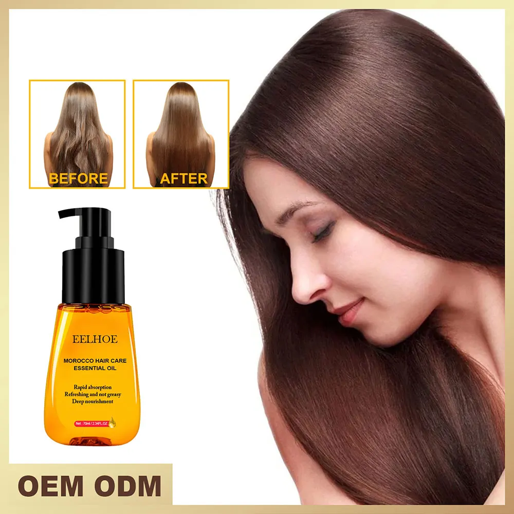 El aceite para el cuidado del cabello mejora el encrespamiento, nutre el...