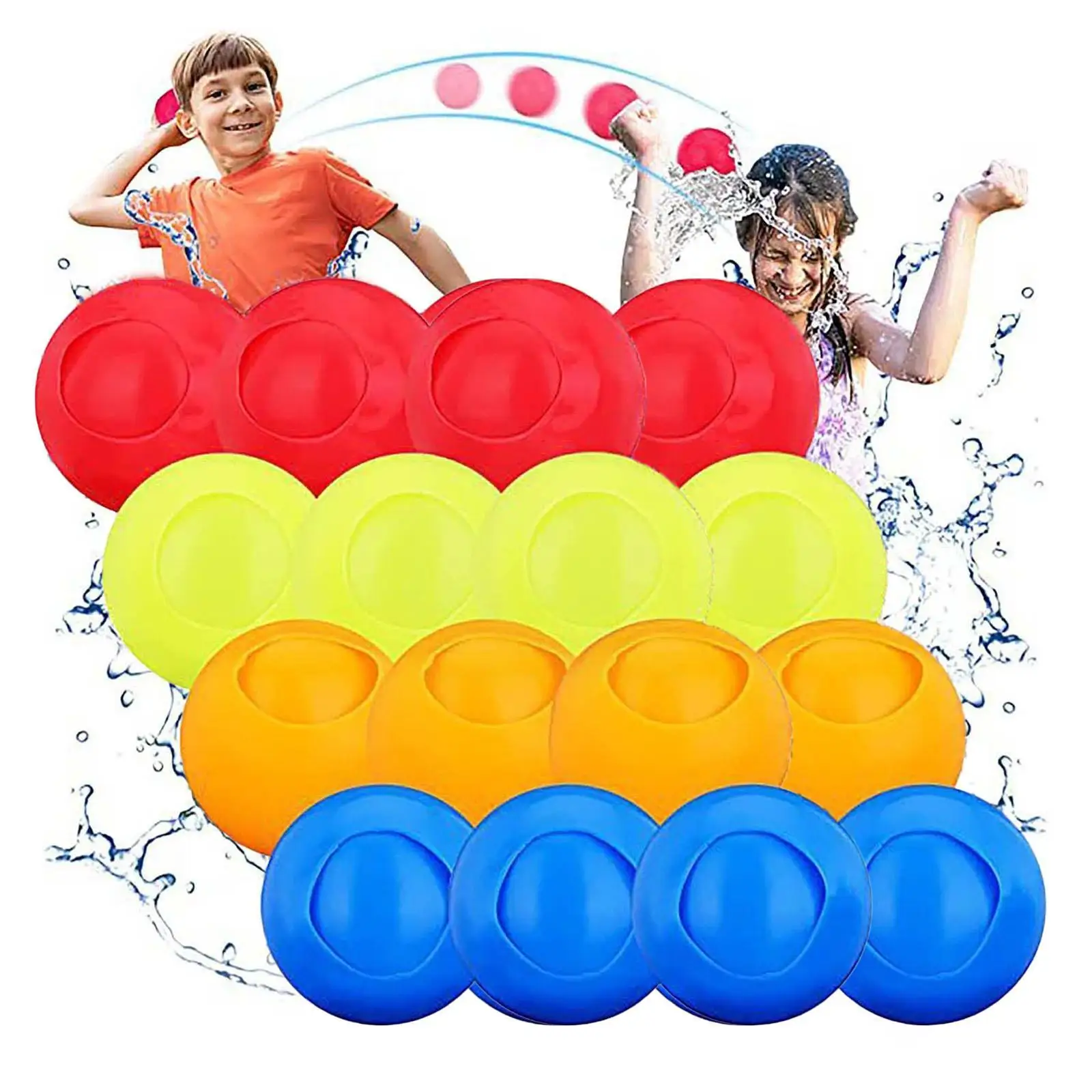 

4pcs Silicone Splash Ball Reusable Waterfall Ball Summer Outdoor Pool Kids Ball Bomb Bubble Party Balloon Game Fight Water H1z5