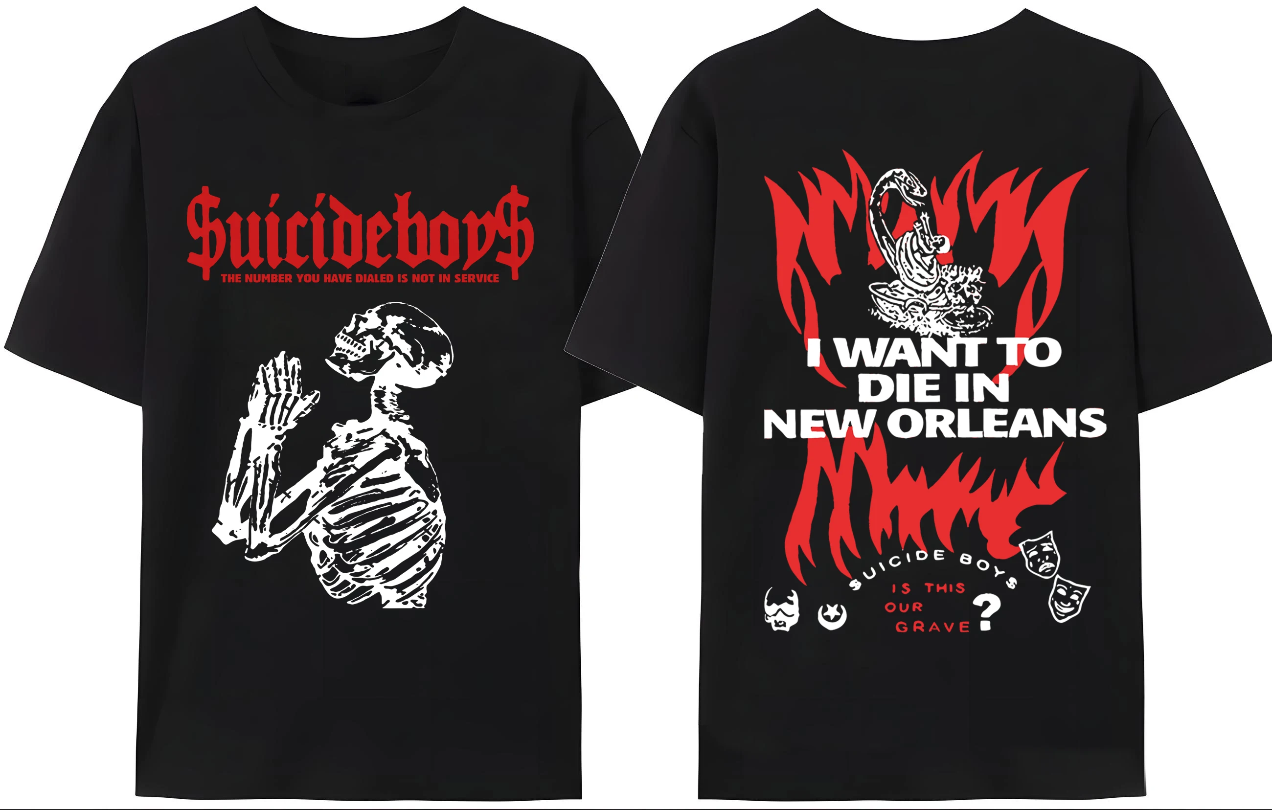 LE BANDT-Suicide B-Boys Рубашка G59 Suicideboys Merch Американский хип-хоп с круглым вырезом