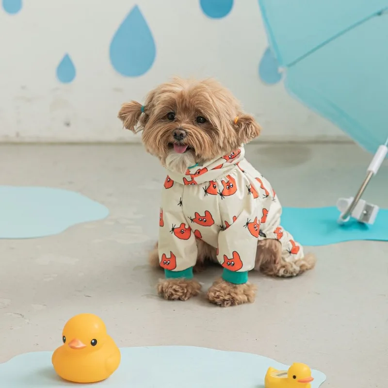 

Dog Raincoat Waterproof Chihuahua All-inclusive Raincoat Harness Small Dog Waterproof Dog Puppy Clothes Small Dog Raincoat