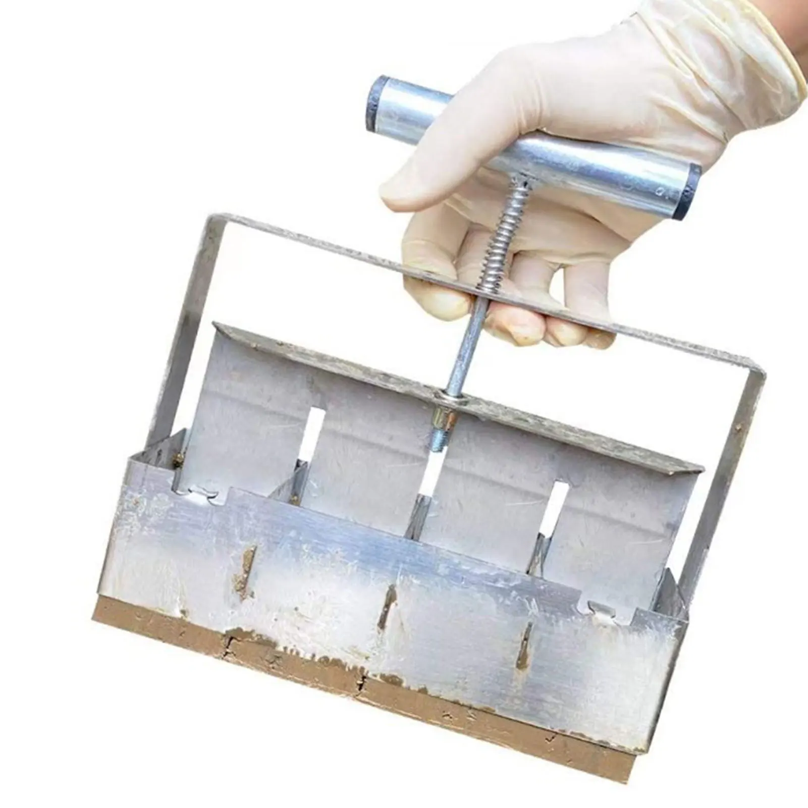 

Hand-held 4-cell Soil Blocker Hand-held Quad Soil Block Maker Manual Square Soil Block Maker For Seed Greenhouses Eliminates