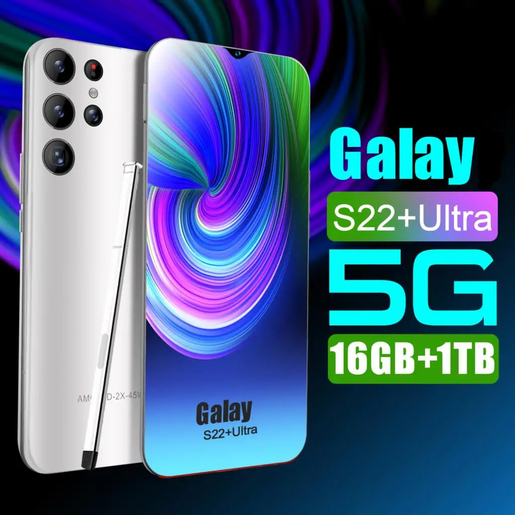 

Смартфон S22 Ultra, 7,3 дюйма, 16 ТБ, HD +, 10 ядер, 48 + 72 МП