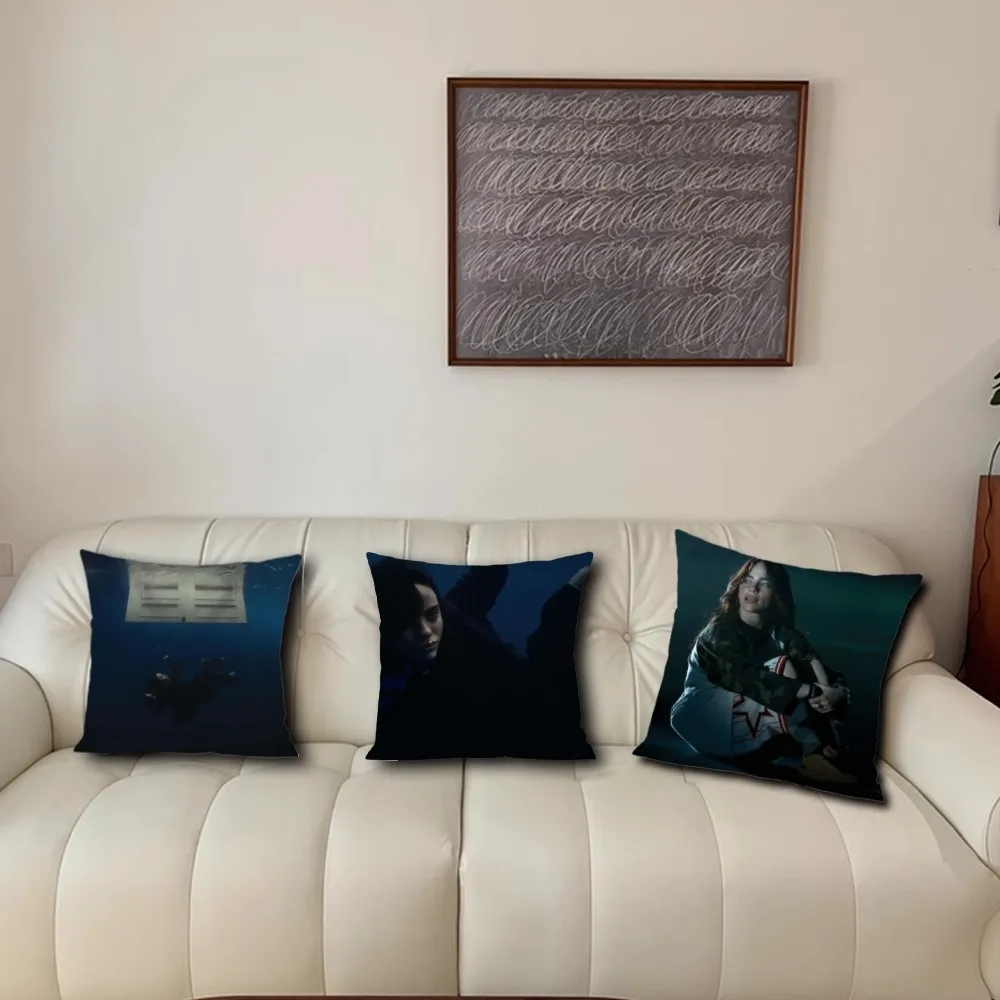 Наволочка Singer E-Eilish для дивана спальни гостиной офиса прикроватная тумбочка B-BillieS