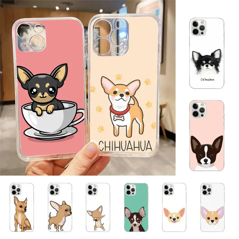 

Chihuahua Dog Fashion Cartoon Phone Case For Iphone 7 8 Plus X Xr Xs 11 12 13 Se2020 Mini Mobile Iphones 14 Pro Max Case