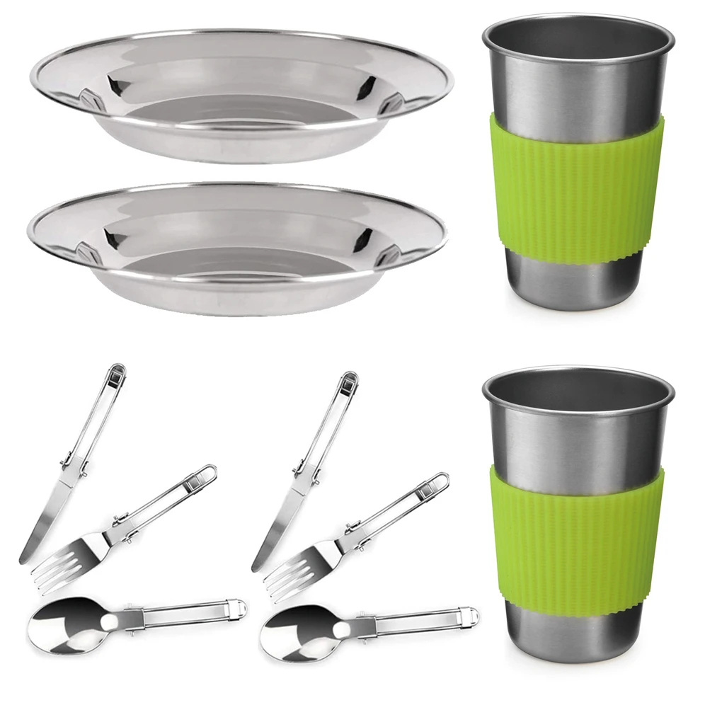 

Набор столовых приборов для кемпинга, посуда для барбекю, пикника, портативный складной Вилка-ложка для полировки, 12 шт.