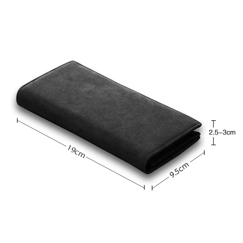 Замшевый кошелек для женщин и мужчин Длинный складной держатель телефона карт