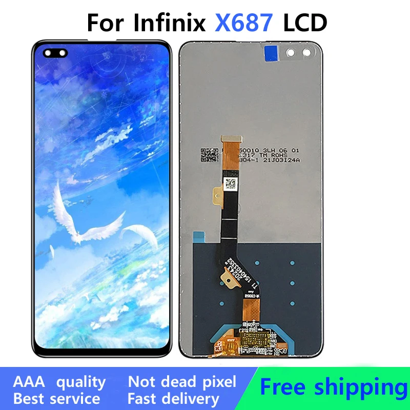 Протестированный 6 85 ''черный для Infinix Zero 8 X687 LCD 8i X687B дисплей кодирующий
