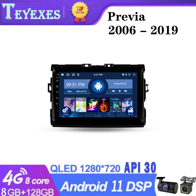 

TEYEXES Carradio For Toyota Previa XR50 2006 - 2019 Car Radio Stereo Multimedia Video Player Navigation GPS Android 2 Din 2din