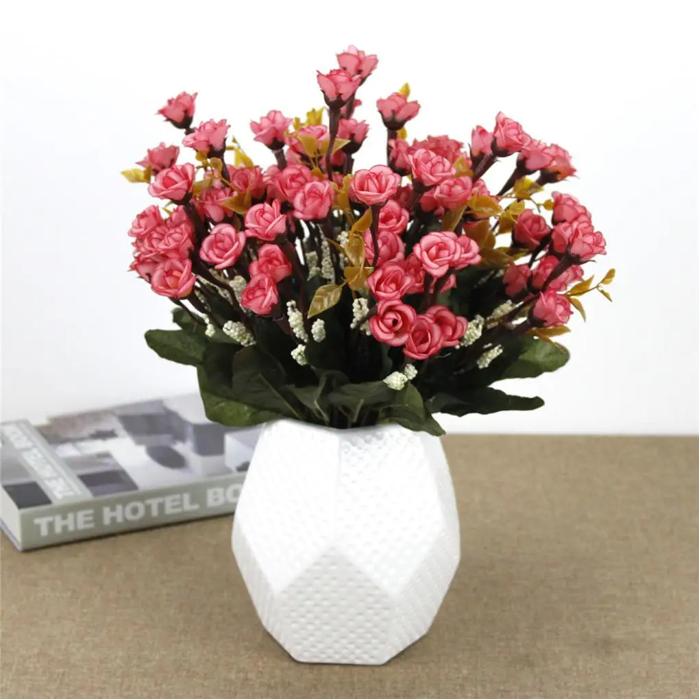

21-head Artificial Rose Flower Bouquet Simulation Silk Rose Wedding Bridal Fake Flower Bouquet
