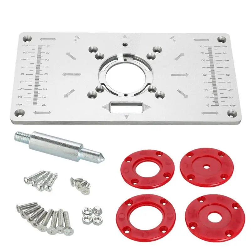 

Aluminum Router Plate Insert Flip Board Woodworking Trimming Machine Router Table Insert Plate Table Top Insert Mounting Plate