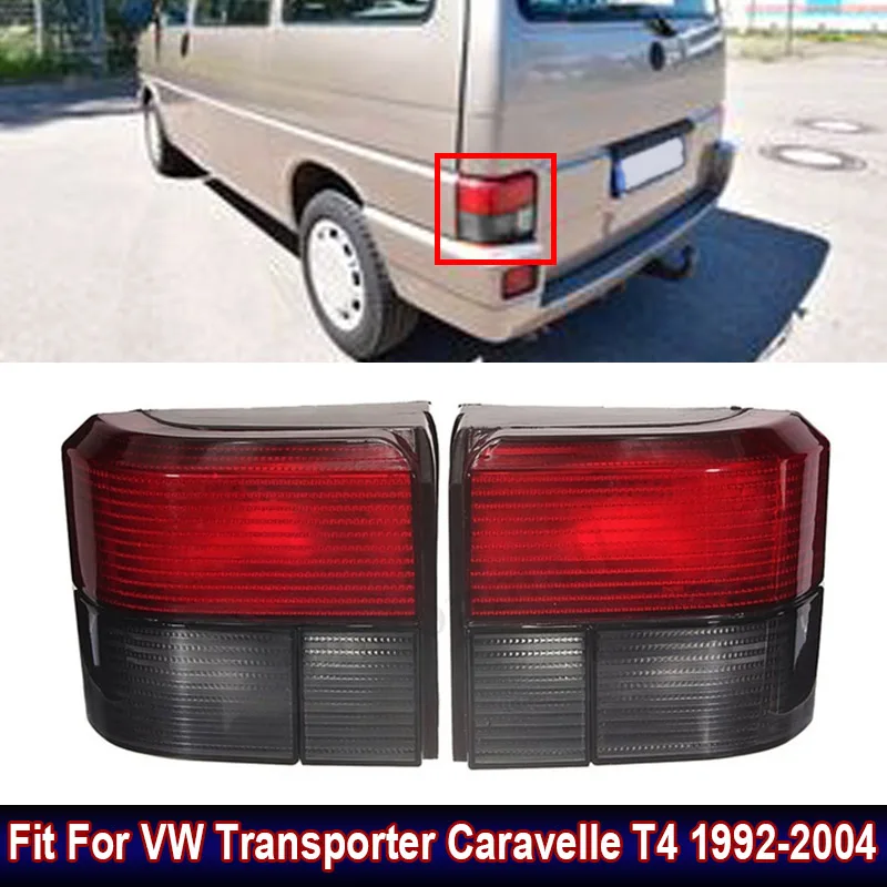 LF&RH Rear Tail light Cover For Volkswagen Caravelle Transporter T4 1992-2004 Stop Brake Lamp Cover Housing Smoked Lens No Bulb