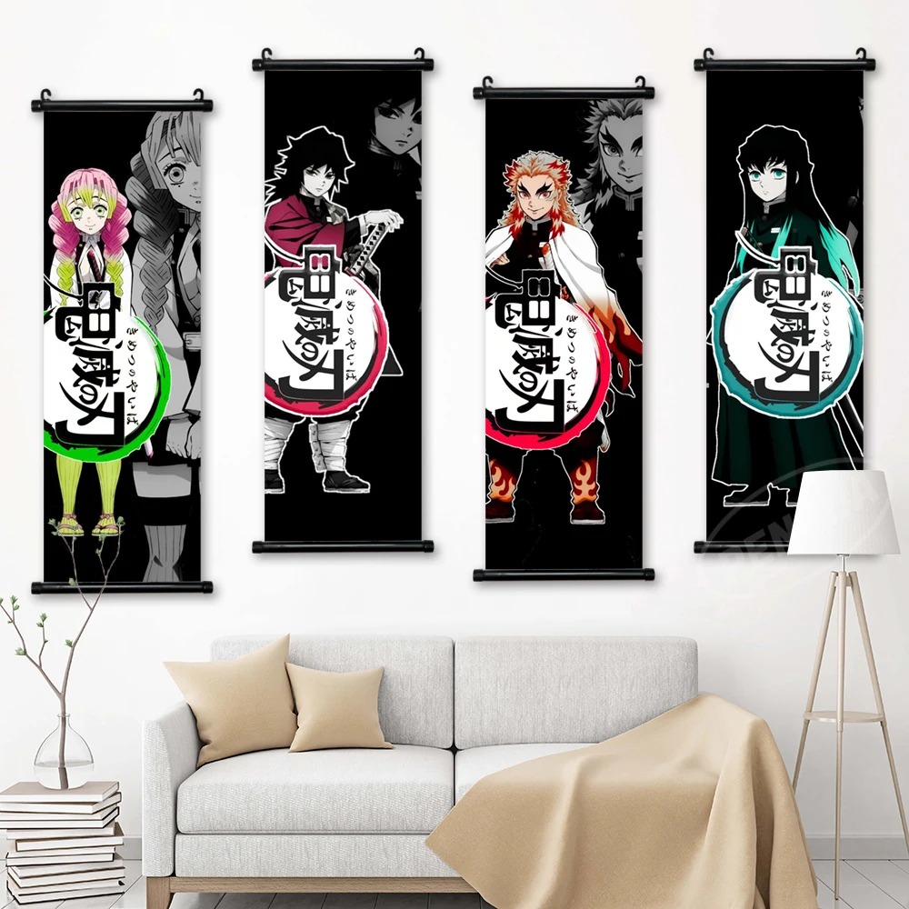 

Print Anime Poster Demon Slayer Wall Tomioka Giyuu Art Pictures Painting Kochou Shinobu Canvas Hanging Scrolls Home Decoration