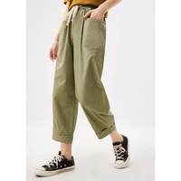 hip hop designer fashion 2022 summer womens pants loose ankle length pants elastic waist solid pockets female pants