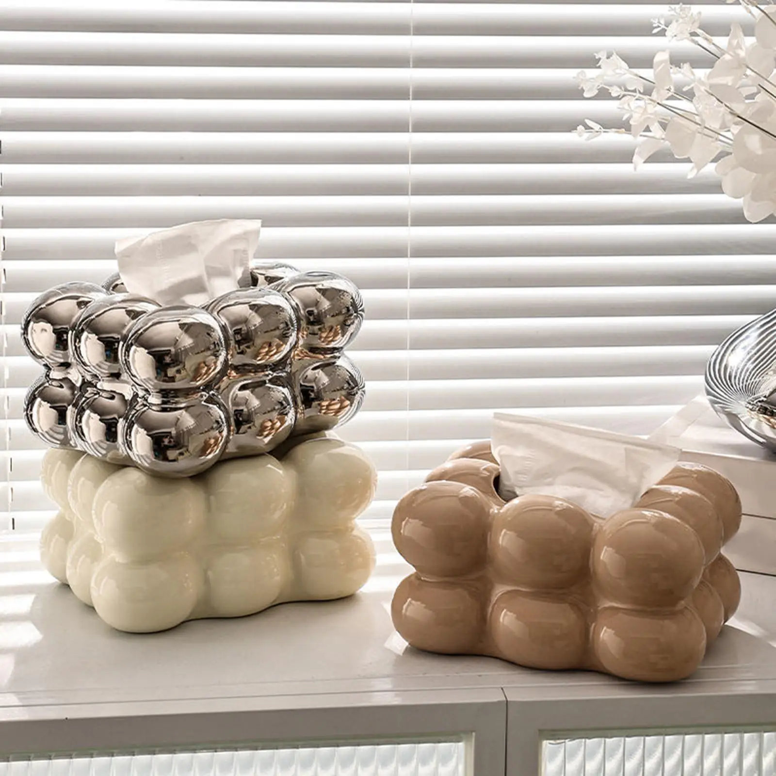 

Modern Tissue Box Cover Holder Rectangular Paper Storage Holder Container