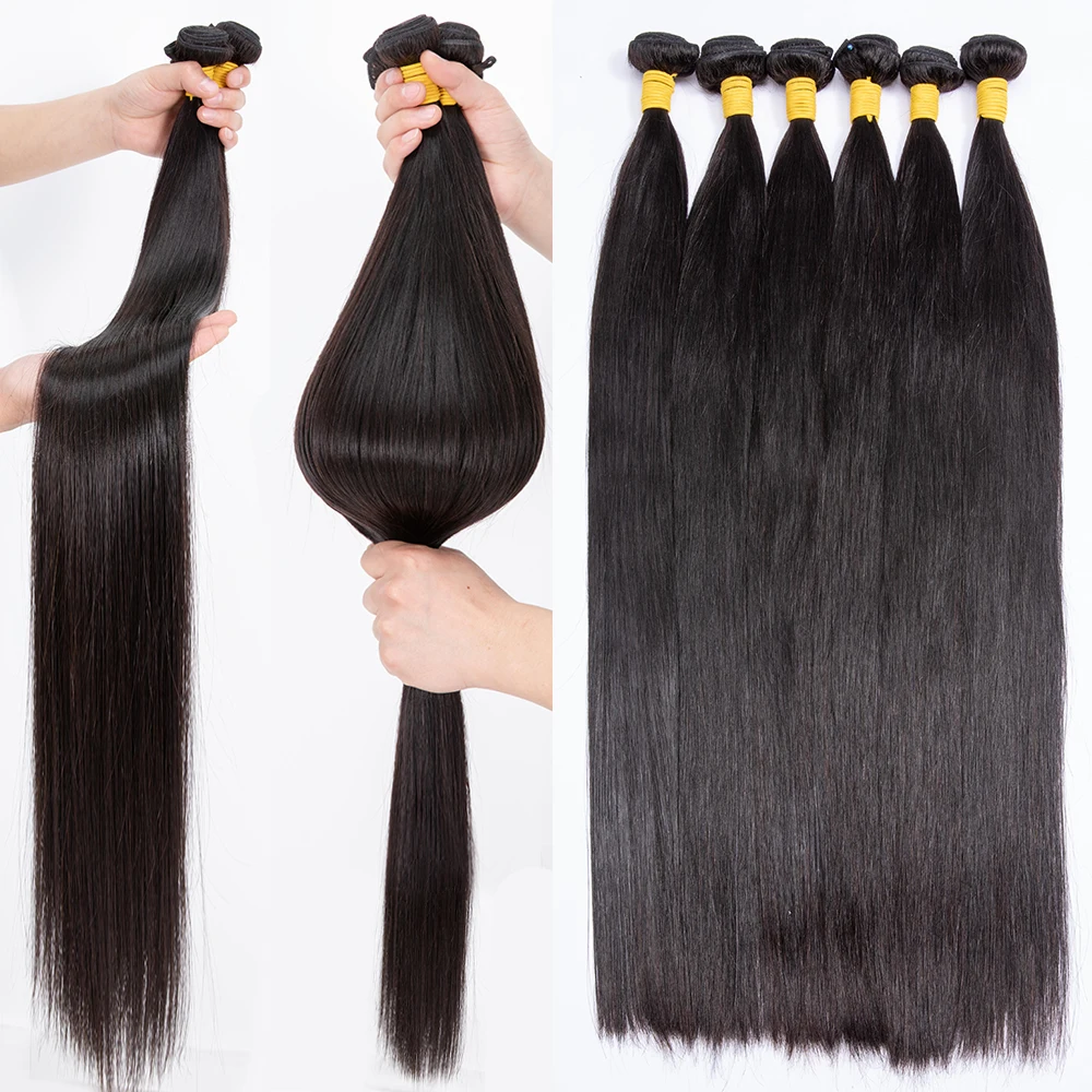 

Brazilian Straight Hair Bundles 3/4 Pieces Straight Human Hair Bundles 10A 10-32 Inch Remy Human Hair Extensions For Black Women