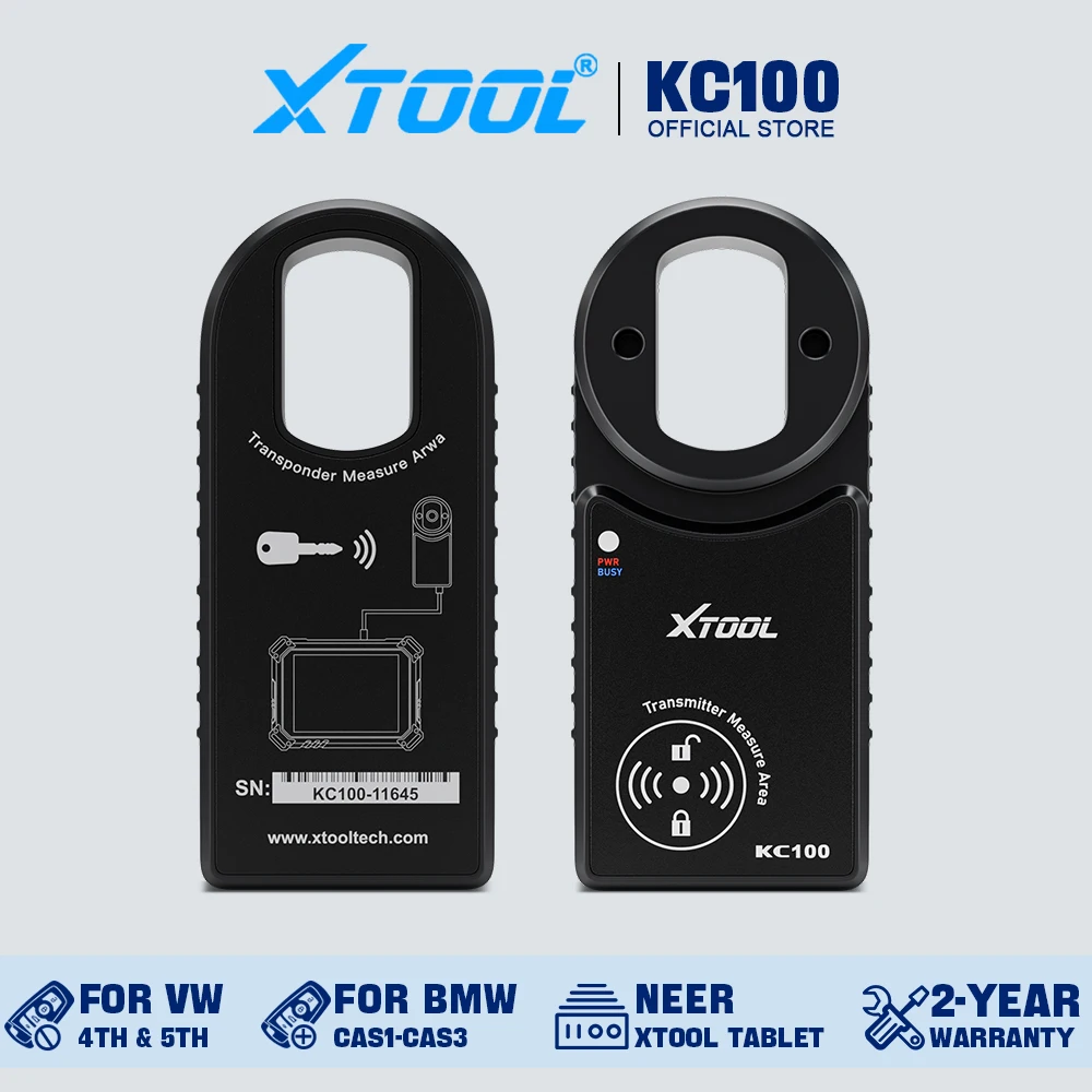Фото Программатор ключей XTOOL KC100 для VW 4-го и 5-го поколений, для B-MW CAS1-CAS3, для программирования ключей MBQ, инструмент для программирования дистанционного управления, совместим с X100PAD3 IK618 №1