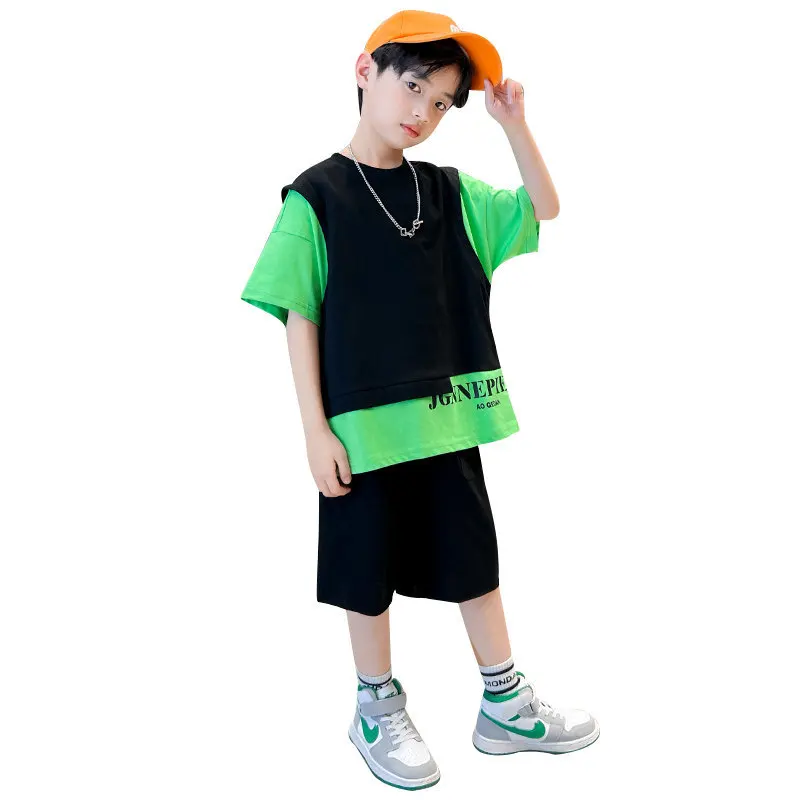 

Children Sport Suits Teenage Summer for Boys Clothing Sets Short Sleeve T Shirt & Shorts Casual 4 5 6 7 8 9 10 12 13 14Years Old