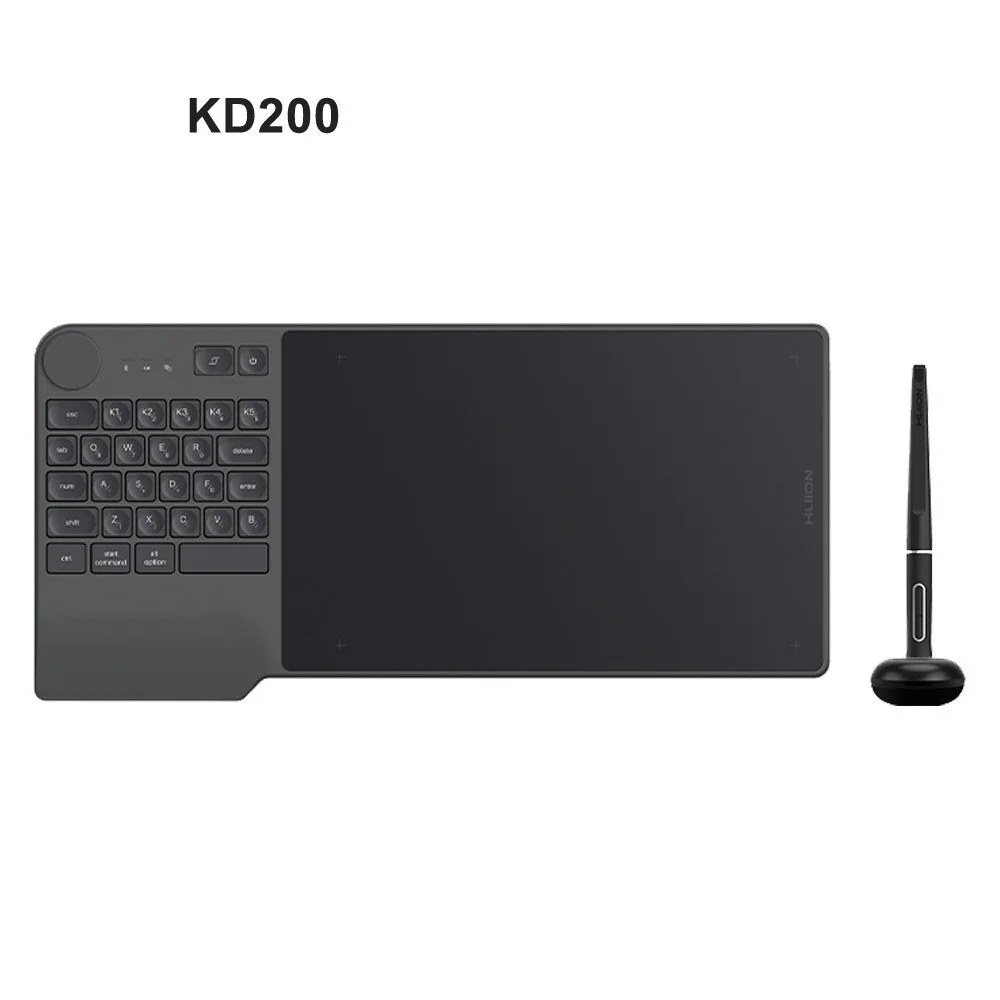 

Планшет Inspiroy Keydial KD200 с безбатарейным стилусом, 2023, беспроводная графическая цифровая доска для рисования с клавиатурой, цифровой планшет