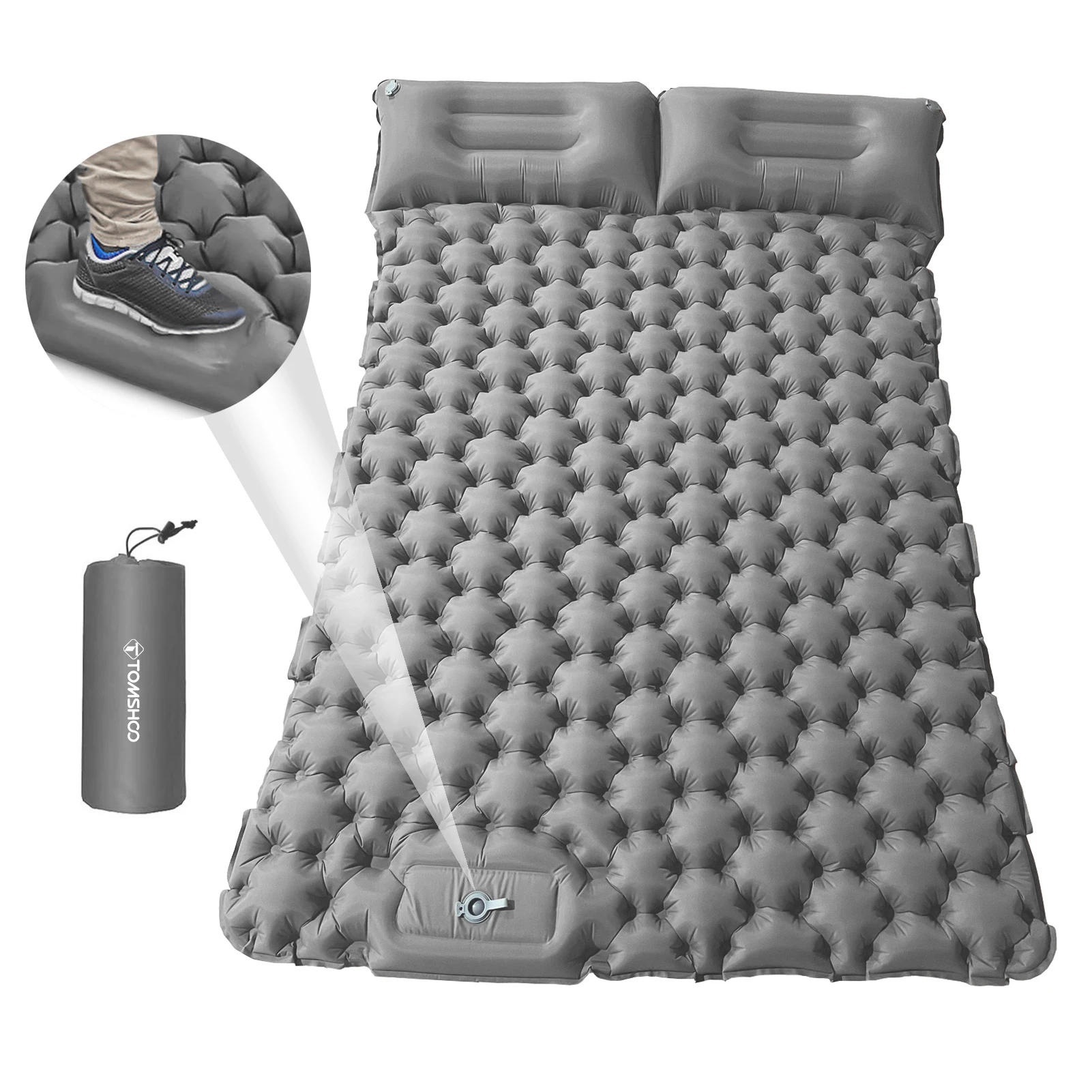 Матрас для кемпинга TOMSHOO на 2 человек с воздушной подушкой ...