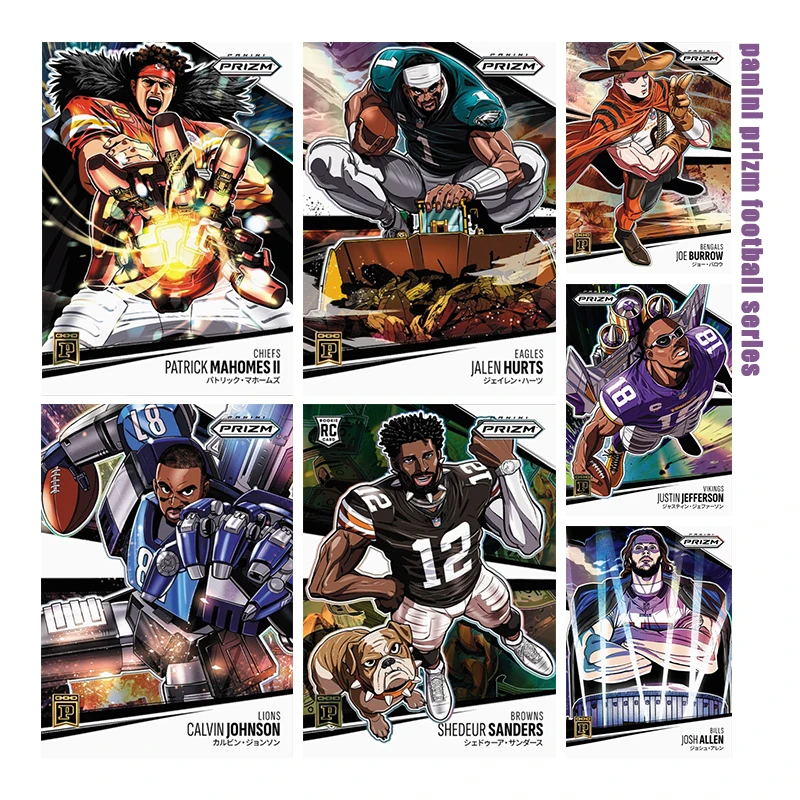 Фото Коллекционные карточки Panini Prizm Football Series: Джейлен Хёртс, Джош Аллен, Джастин Джефферсон, Патрик Махоумс. Сделай сам, подарок для фанатов. №1