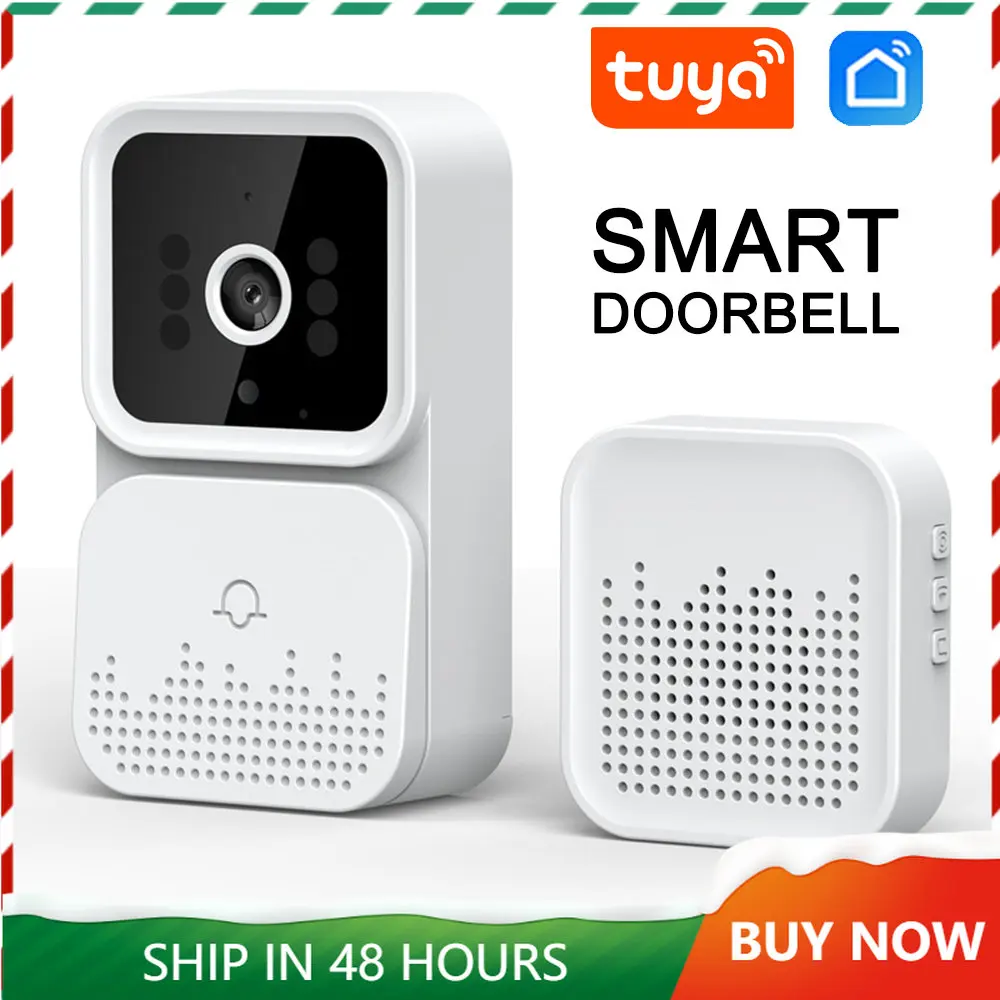 

Intelligent Wireless Doorbell Tuya Home Welcome Doorbell Smart Door Bell Chime Intercom Voice For House Monitor Door Phone