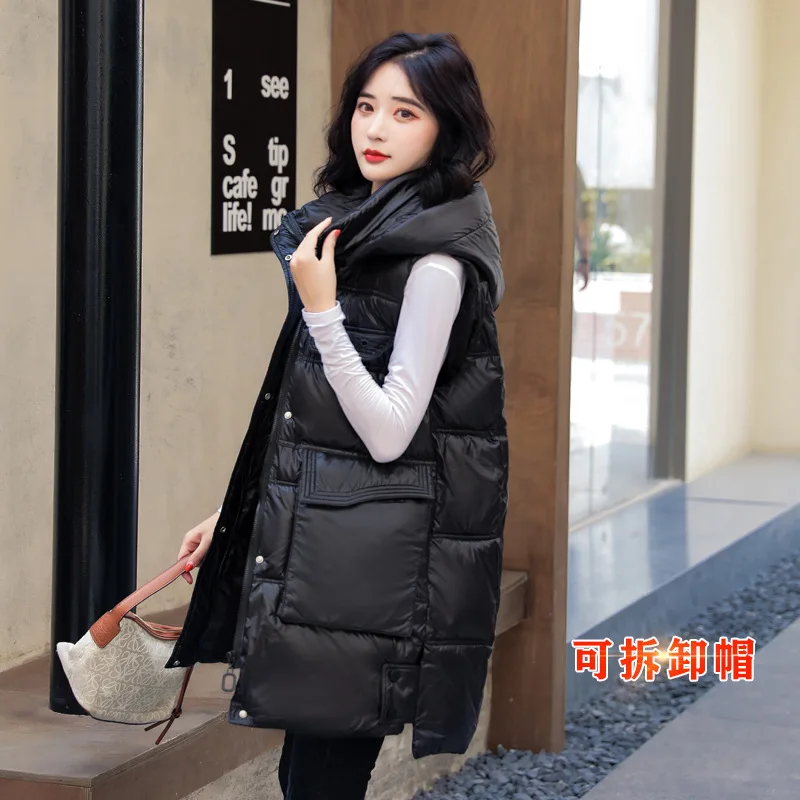 

PinkyIsBlack Autumn Winter Waistcoat Women Thicken Outwear Casual Cotton Padded Hooded Sleeveless Warm Vest Jacket For Female