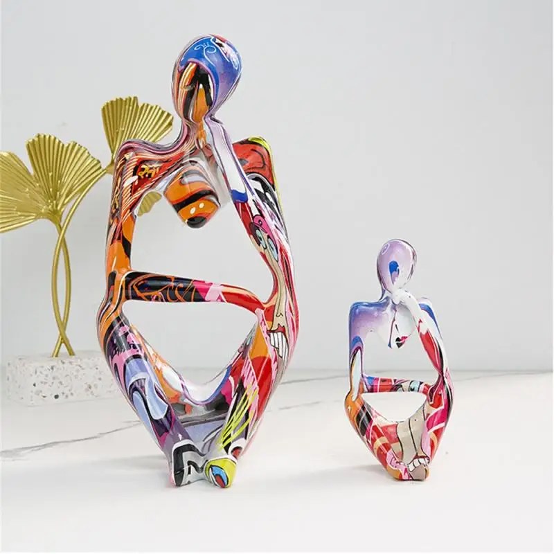 

Hot Sale Creative Water Transfer Printing Thinking About Resin Crafts Hallway Exhibition Hall Office Decoration