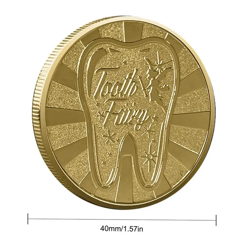 Tooth Fairy Gold Plated Commemorative Coin Creative Kids Tooth Change Gifts Physical Metal Coin Crypto Commemorative Coin moneda images - 6