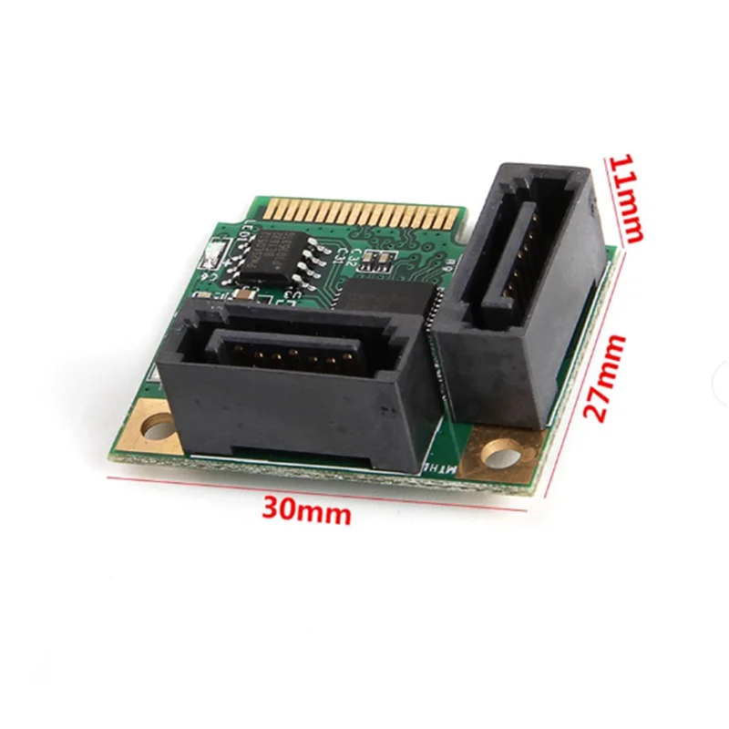 Фото Карта расширения Mini PCI-E к SATA3.0 Конвертер M.2 PCI-E 2.0 B+M Key Карта расширения 2/4 SATA 3.0 SSD Карта адаптера №5
