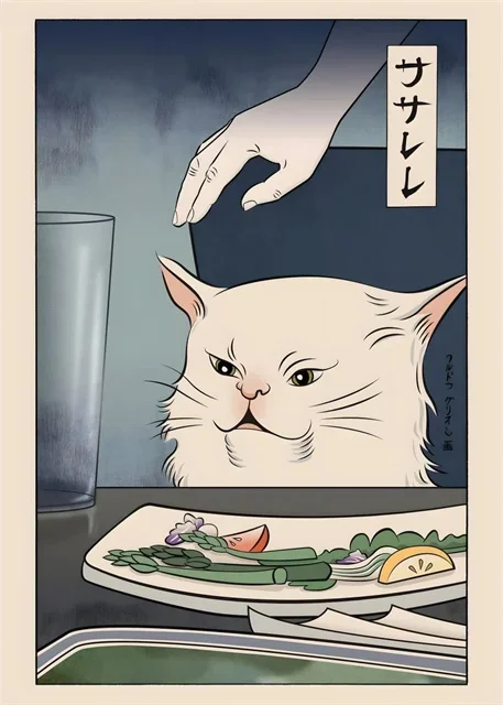 

Плакат Doge Meme черный белый холст