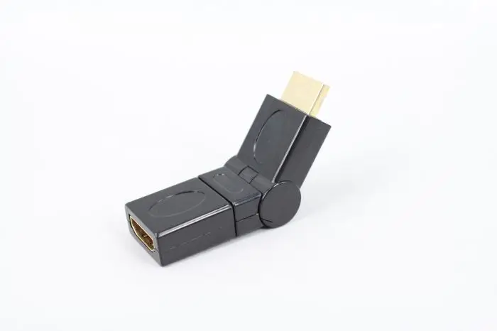 Переходник HDMI папа-мама 1 4 90 градусов 180 свободное вращение на 360 складной