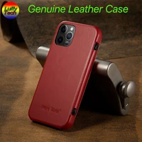 flip phone case for iphone 13 12 pro max genuine cowhide leather foldable phone back cover for apple 13 12 mini 11pro xs max 7 8