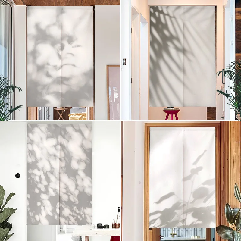 

Nordic Ins Plant Shadow Polyester Door Curtain Bedroom Kitchen Fume-proof Breathable Partition Curtain Hotel Room Door Curtain