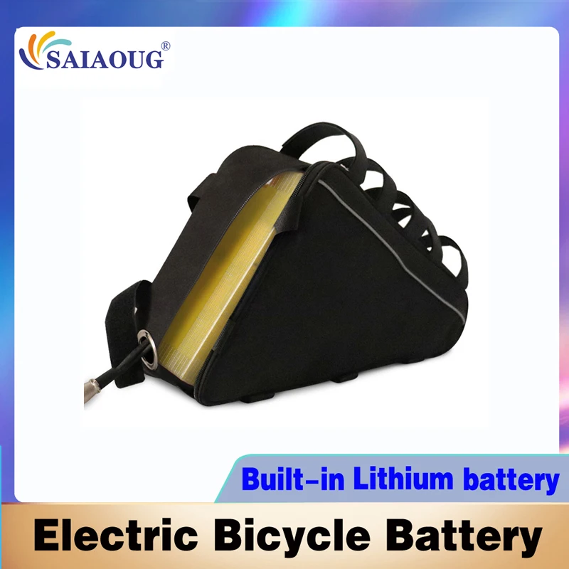 Аккумулятор для электровелосипеда с треугольным чехлом батарея 500 В 20 Ач/25 Ач/30