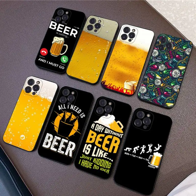 

World Beers Alcohol Summer Bubble Phone Case Silicone Soft for iphone 14 13 12 11 Pro Mini XS MAX 8 7 6 Plus X XS XR Cover