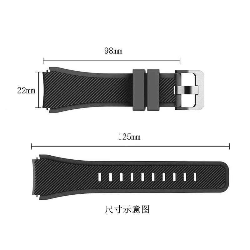 22mm 20mm Band for Samsung Galaxy Watch 4/Classic/3/46mm/42mm/active 2 Gear s3 /S2 silicone bracelet Huawei GT/2/GT2 Pro strap