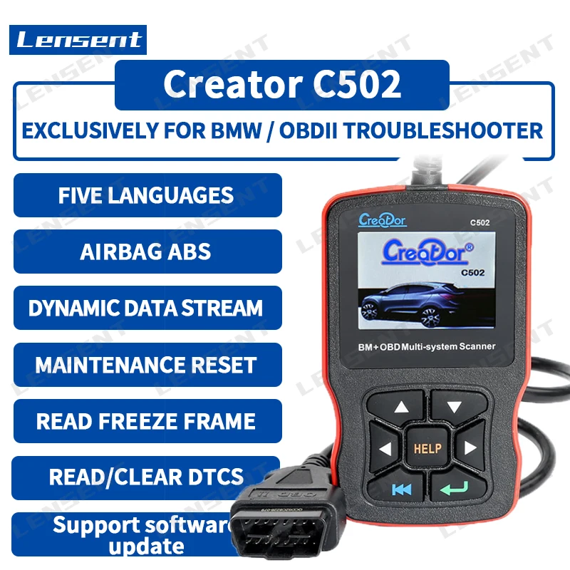 Lensent Автомобильный сканер Creator C502 OBD2 диагностический инструмент для Benz W211 W209 C200 W203