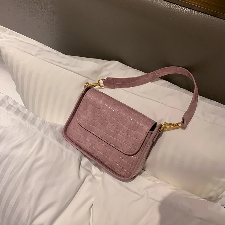 2022 Trend Fashion Luxury Designer Handbag Crocodile Pattern Portable Armpit Bag Messenger Shoulder Crossbody Bags Women's Bag