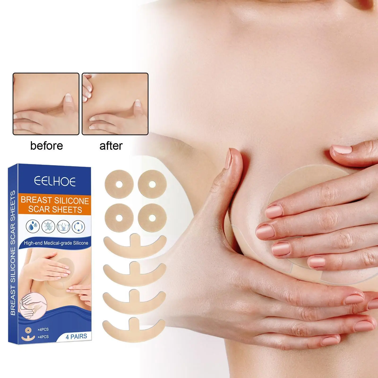 

Efficient Breast Surgery Scar Removal Sheet Silicone Gel Patch Therapy Patch For Acne Trauma Burn Scar Skin Repair Scar F2L7